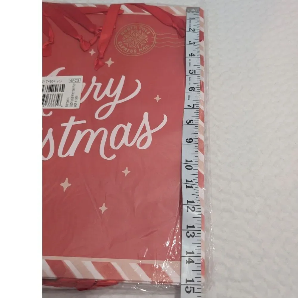 Six American Greetings Large Christmas Gift Bags